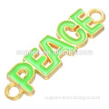 enamel jewelry charm peace symbol pendant brass jewelry findings